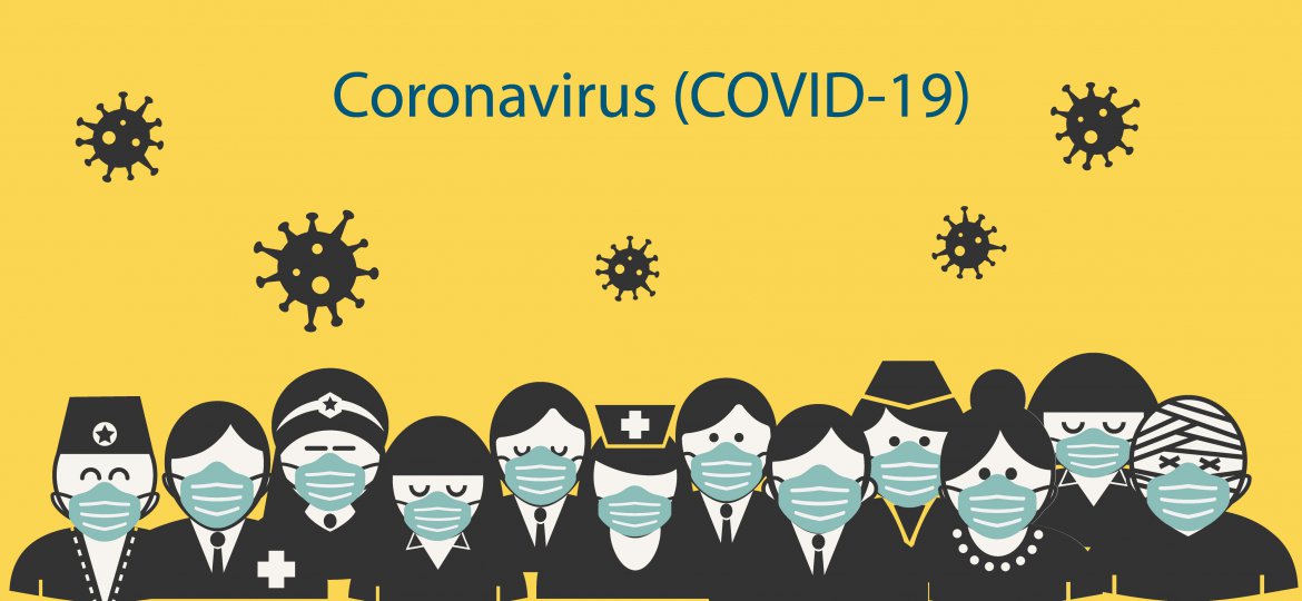 People wearing surgical face mask to prevent disease Coronavirus Covid-19 pandemic